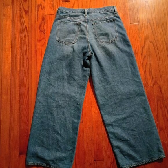 Old Navy Mid-Rise Baggy Wide Leg Jeans Size 6 - Picture 3 of 3